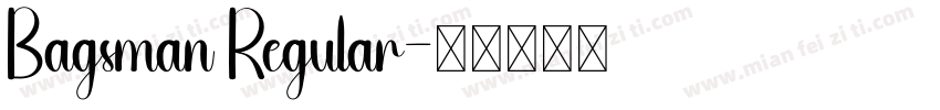 Bagsman Regular字体转换